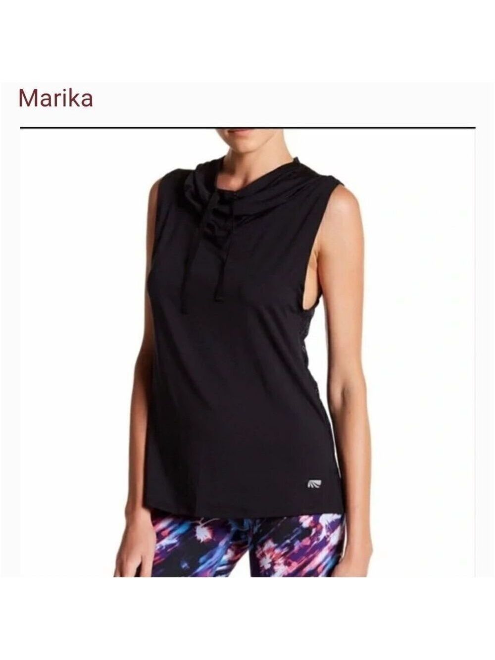 Marika Matrix Sleeveless Hoodie Black Small